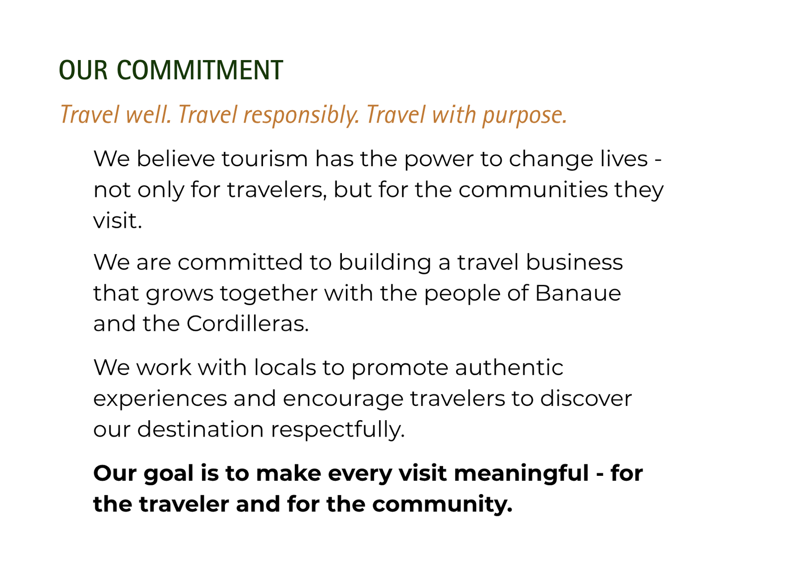 Our Commitment