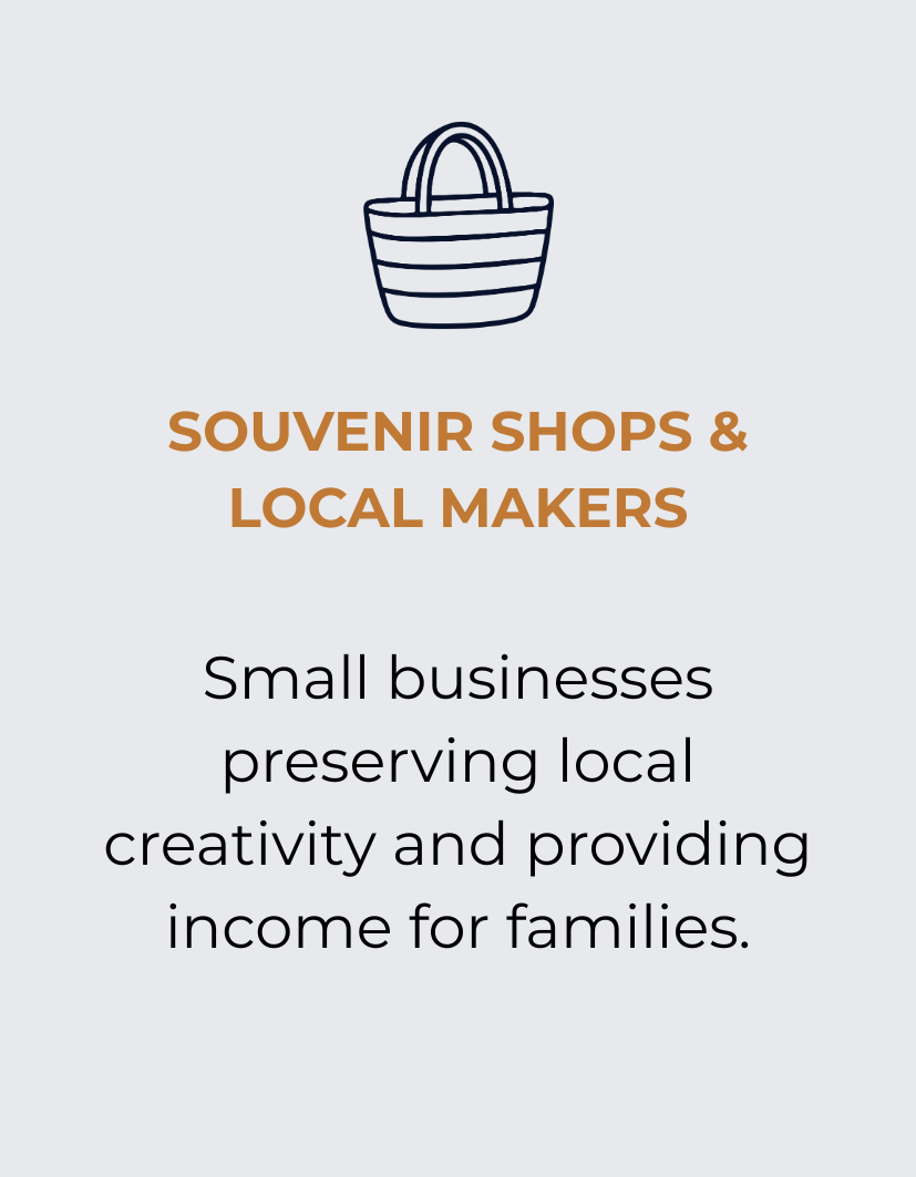 souvenir shops and local makers